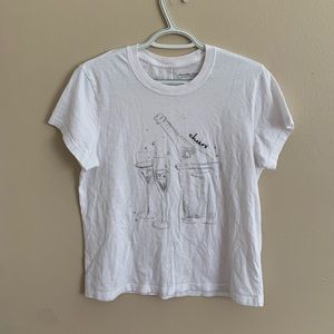 Abercrombie cheers champagne crew neck t shirt